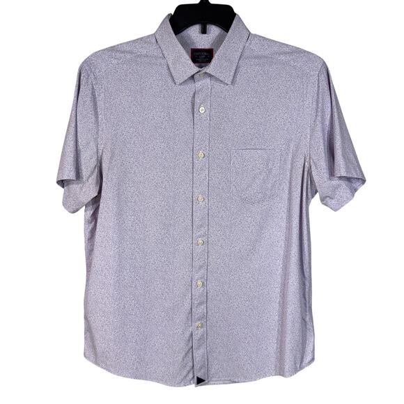 UNTUCKit Large Slim Fit Button-Up Shirt Short Sleeve Pocket Stretch Lightweight - Picture 1 of 7